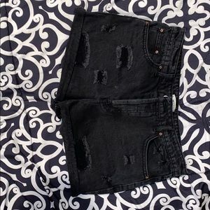 New Black ripped shorts size 28